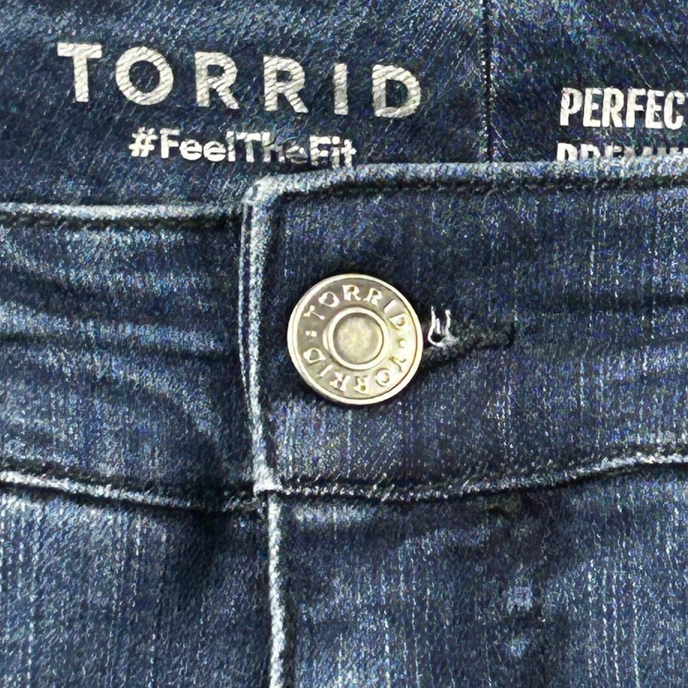 Torrid Jeans Women‎ 10R Perfect Skinny Ankle Mid Rise Premium Stretch Dark Wash - Picture 6 of 15